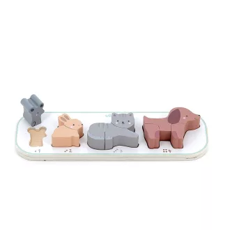 Vilac - Formaberakó puzzle - Számolós állatokkal (Sarah Betz) - JátékManufaktúra
