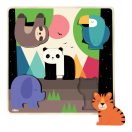 Vilac Hangos beillesztős puzzle - Dzsungel - JátékManufaktúra