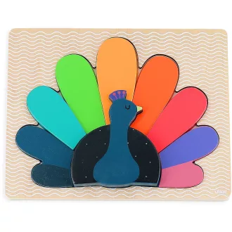 Vilac - Formaberakó puzzle - Páva - JátékManufaktúra