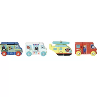 Vilac - Fa mágneses puzzle - Mentők - JátékManufaktúra