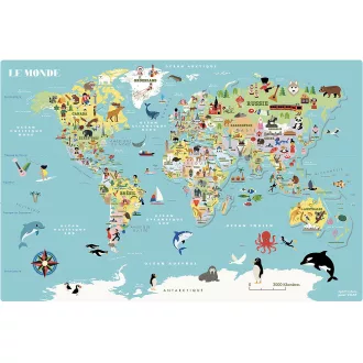 Vilac Mágneses térkép - Világ (Ingela P. Arrhenius) - JátékManufaktúra