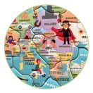 Vilac Mágneses térkép - Világ (Ingela P. Arrhenius) - JátékManufaktúra