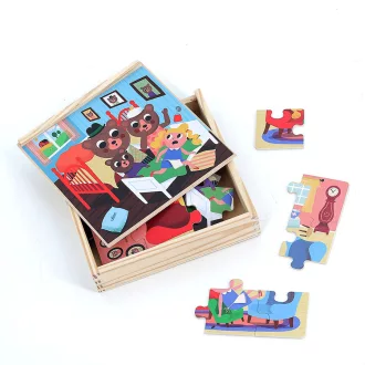 Vilac Fa puzzle - Aranyhaj - 4 az 1-ben - JátékManufaktúra
