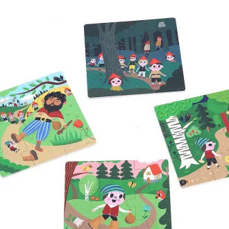 Vilac Fa puzzle - Hüvelyk Matyi - 4 az 1-ben - JátékManufaktúra