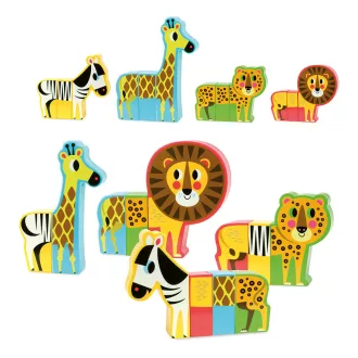 Vilac - Fa puzzle - Vidám szafari - JátékManufaktúra