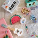 Vilac - Fa színes, csíkos furulya - JátékManufaktúra