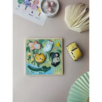 Vilac - Szenzoros behelyezős puzzle - Dzsungel - JátékManufaktúra