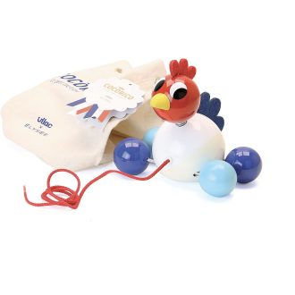 Vilac Fa húzós játék - Kakas Elysée - JátékManufaktúra