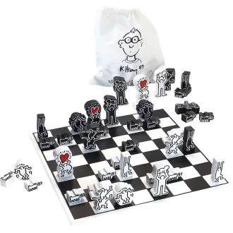 Vilac - Modern fa sakk Keith Haring designnal - JátékManufaktúra