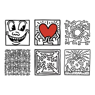 Vilac - Képes kockák - Keith Haring dizájn - JátékManufaktúra
