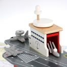 Vilac - Fa repülőgép-hordozó hajó kiegészítőkkel - JátékManufaktúra