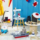 Vilac - Fa repülőgép-hordozó hajó kiegészítőkkel - JátékManufaktúra