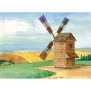 Walachia - Ragasztható fa makett: Szélmalom - JátékManufaktúra