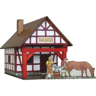 Walachia - Ragasztható fa makett: Favázas kovácsműhely - JátékManufaktúra