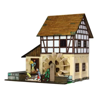 Walachia - Ragasztható fa makett: Favázas vízimalom - JátékManufaktúra