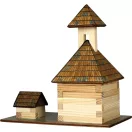 Walachia - Ragasztható fa makett: Harangtorony és kút - JátékManufaktúra