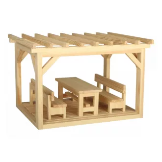 Walachia - Ragasztható fa makett: Pergola - JátékManufaktúra