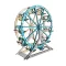 Woodcraft Drevené 3D puzzle Ruské koleso tyrkysové