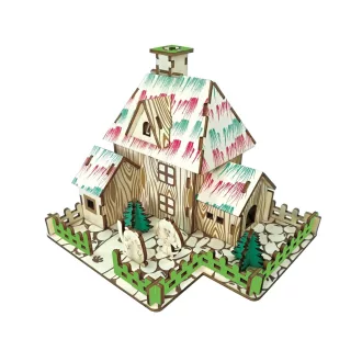 Woodcraft Drevené 3D puzzle Čarodejnícka chyže