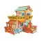 Woodcraft Drevené 3D puzzle Vidiecka chata