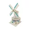 Woodcraft Drevené 3D puzzle Holandský veterný mlyn modrý
