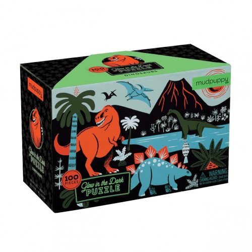 Muddpuppy Dinoszauruszok - Sötétben világító puzzle 100 db