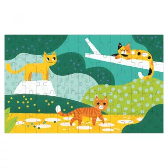 Muddpuppy Kiscicák és nagymacskák - Lentikuláris puzzle 75 db-os