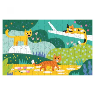 Muddpuppy Kiscicák és nagymacskák - Lentikuláris puzzle 75 db-os