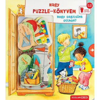 Nagy puzzle-könyvem – Hogy segítsünk otthon? – gyermekkönyv puzzle-darabokkal