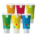 Ujjfesték készlet - 6 alap szín tubusban - 6 finger paint's tubes - Basic